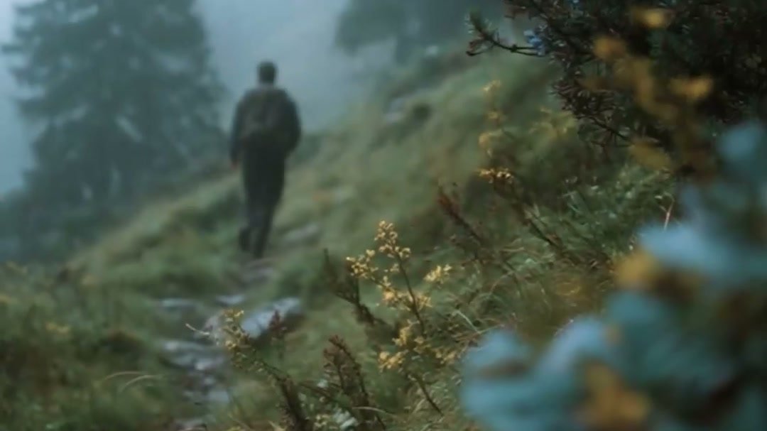 Le sentier de montagne dans le film pour Bosco Miele d'Ariaviva